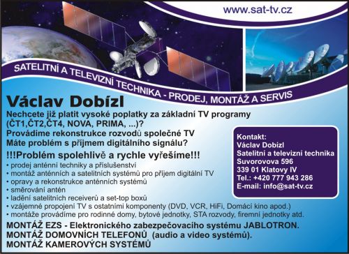 SATELITNÍ A TELEVIZNÍ TECHNIKA Václav DOBÍZL