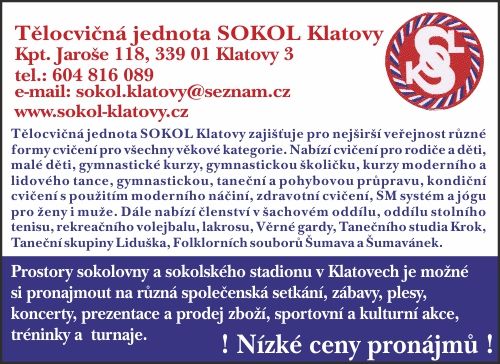 T�LOCVI�N� JEDNOTA SOKOL KLATOVY